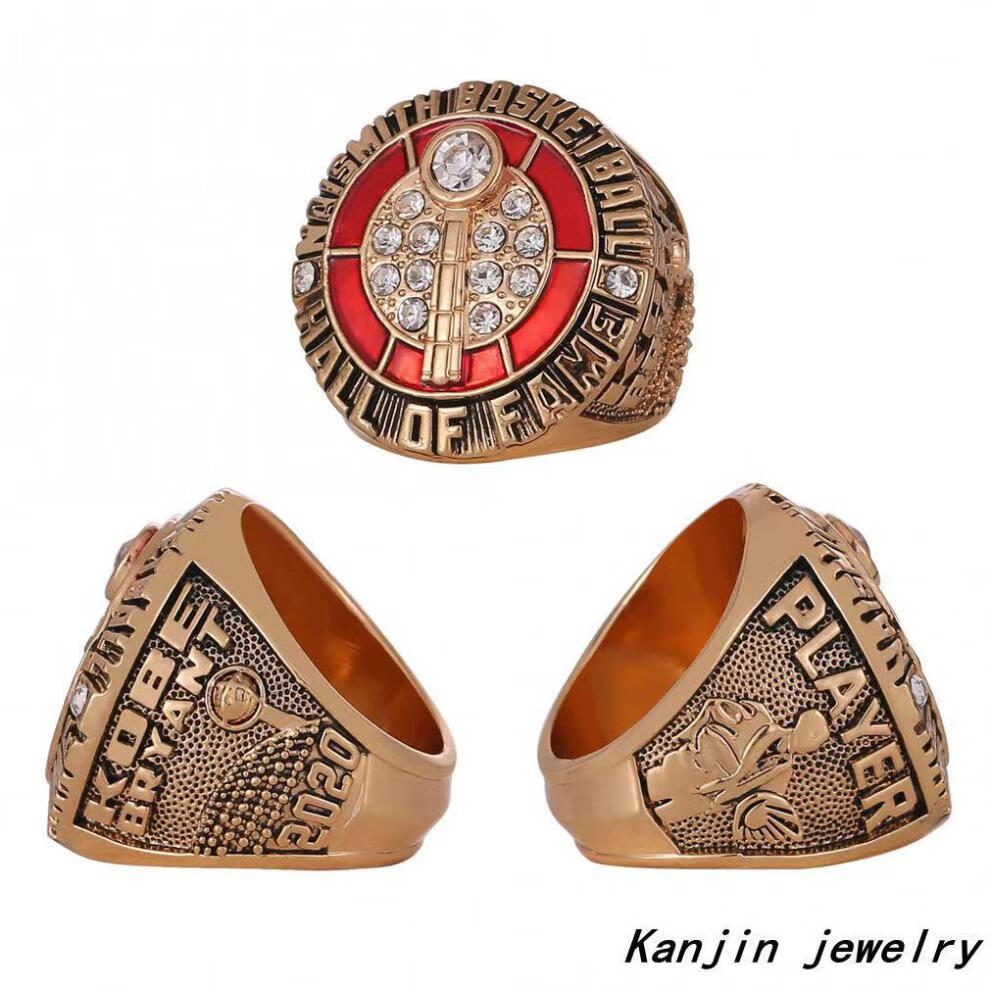 nba2021年科比名人堂戒指篮球总戒指纪念戒指定制詹姆斯四件套