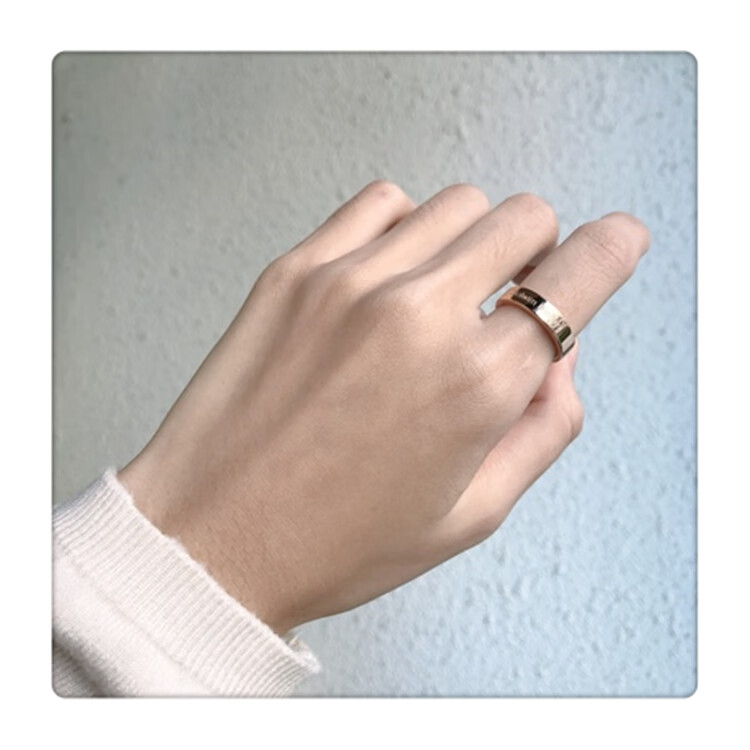 ck官方 戒指素圈小众情侣对戒 玫瑰金男生银色女款指环 礼物七夕情人