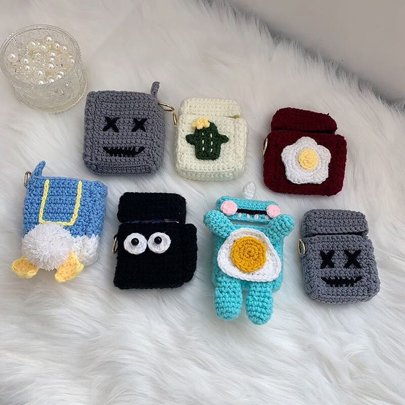 澈逸毛线手工编织软硬烟盒套翻盖套毛线材料包针织盒男朋友礼物可爱小