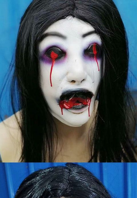 迎新必备万圣节恐怖面具鬼屋密室逃脱骷髅女鬼丧尸僵尸恶心吓人鬼脸