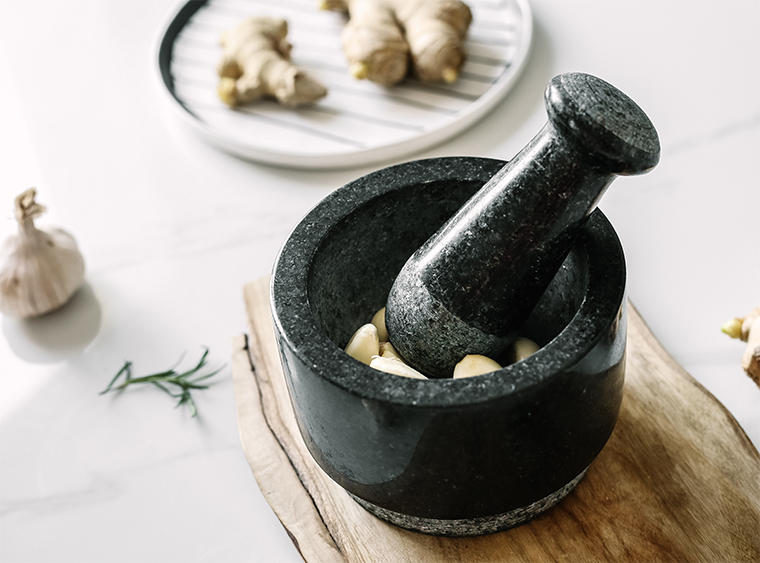 捣蒜臼子石头妙home蒜缸捣蒜罐家用艾德思杵和臼大理石研磨器黑石研磨