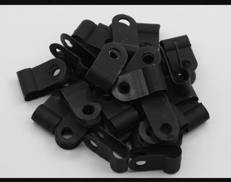 r型尼龙线夹 电缆线固定夹线扣 塑料线卡扣束线压线扣 白色50r型100只