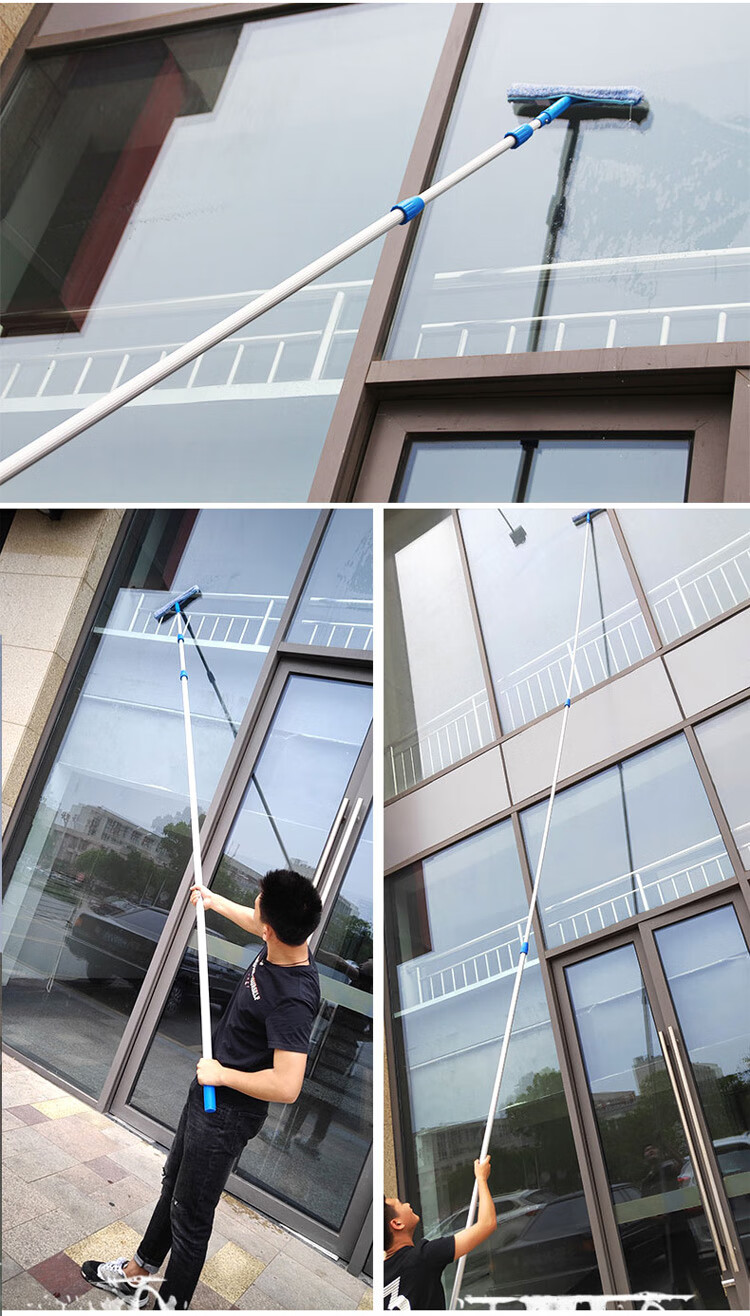 擦玻璃神器加长伸缩杆保洁刮水器清洗玻璃刮水器家用清洁工具窗户拾喜