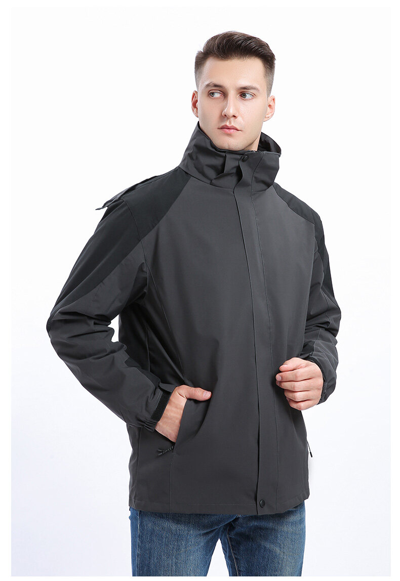 以纯a21户外软壳衣男女款冲锋衣三合一两件户外套夹防风防水情侣登山