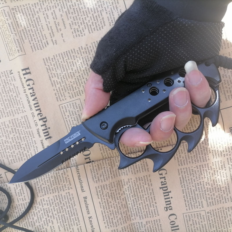 京选新品指虎刀隐形刀防身拳套折dao折叠dao四指指虎自卫用品户外dao