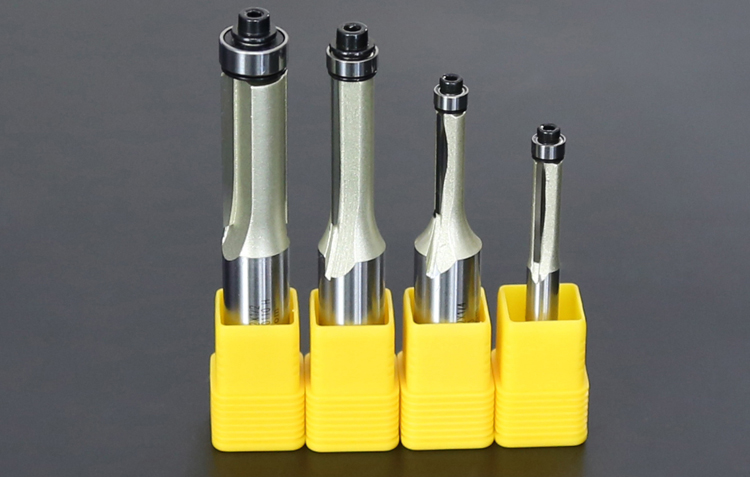 雅登arden电木雕刻机木工刀头带轴承铣刀修边机镂铣刀具 1/4*1/4 刀头