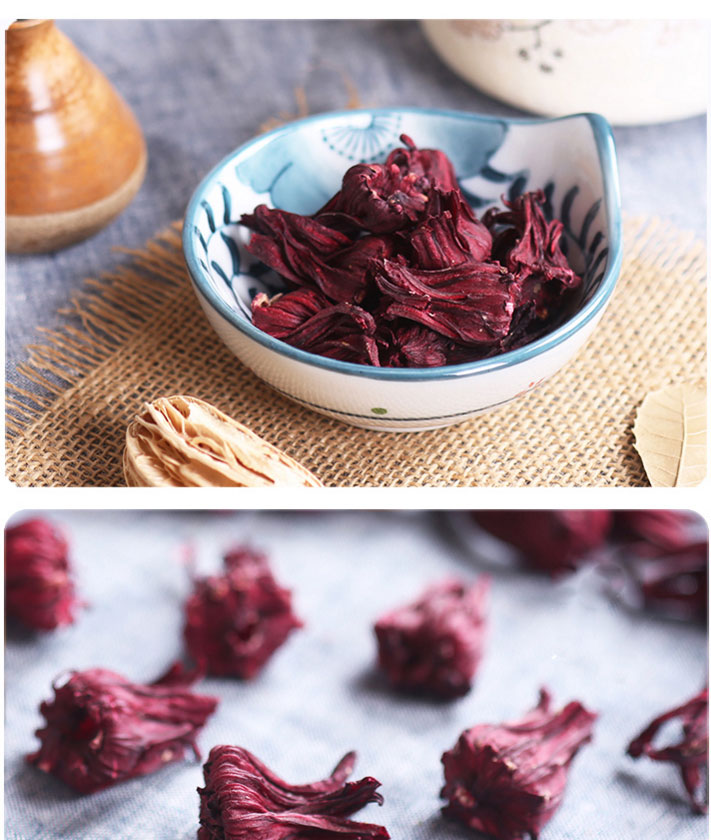 同仁堂洛花神玫瑰茄干果花茶洛神花茶包罐装无硫非果脯可搭陈皮2大罐