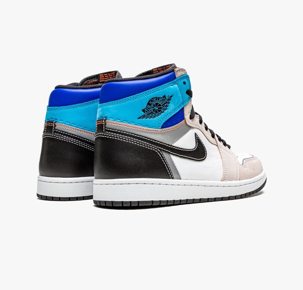 耐克nike sb新款ajair jordan1aj1 黑灰蓝彩色拼接可剪裁反光篮球鞋