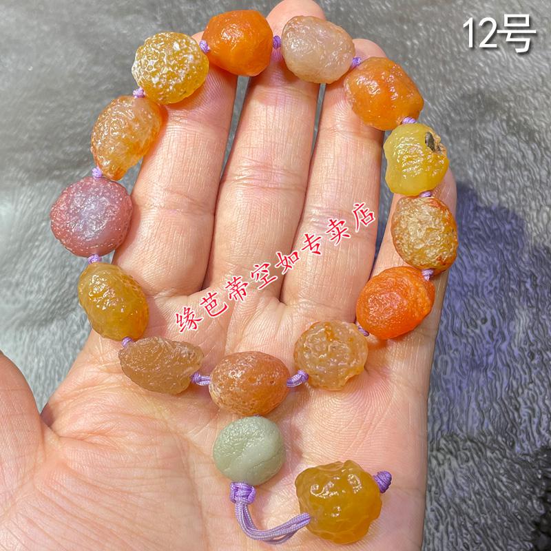 63 俏加妮专柜阿拉善戈壁石 玛瑙原石 筋脉石手串 血脉手链 红筋脉