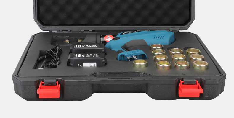 mnze明哲ez400充电式锂电数显液压钳手提电动一体充电导线压钳