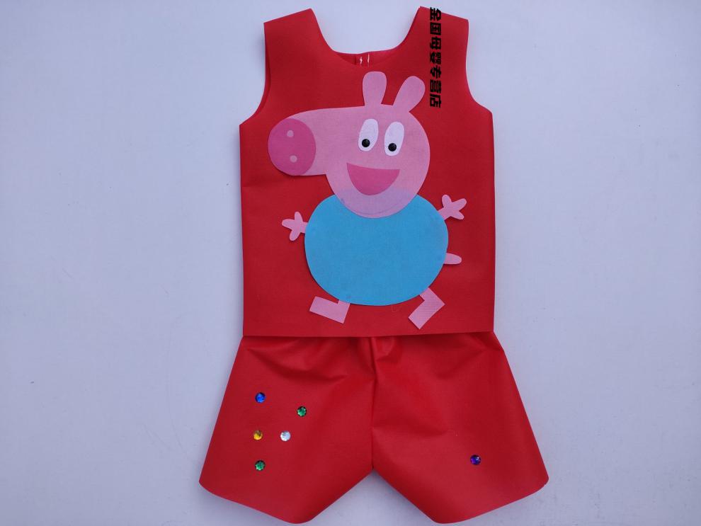 儿童环保时装秀服装男孩手工衣服亲子装diy材料幼儿园表演走秀服定制