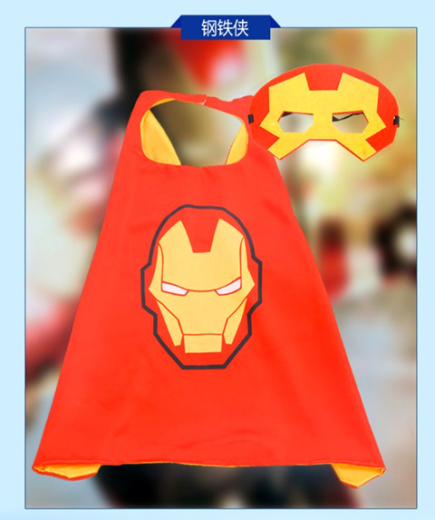 成人超人美国队长蜘蛛侠蝙蝠侠披风卡通斗篷演出服超人90cm披风120140