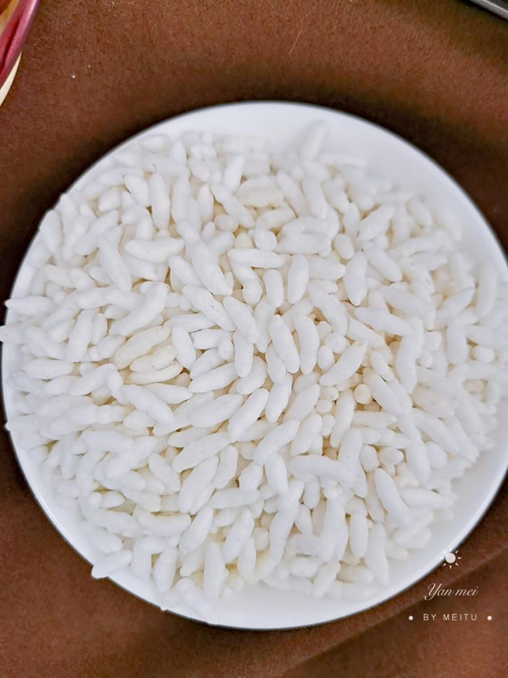 1斤炒米花湖北特产农家炒米天门九真炒米糯米炒制手工制作泡米白炒米3