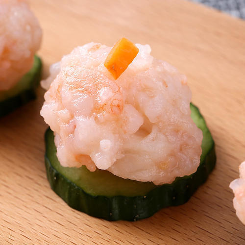 新鲜家用食材青虾滑纯虾滑丸小包装豆捞火锅食材方便涮炸类小吃150g3