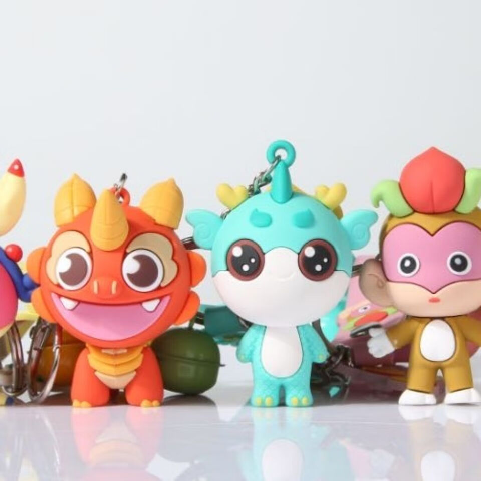 韵薇缇书包挂件大中华寻宝记3d头卡装钥匙扣痴痴吃