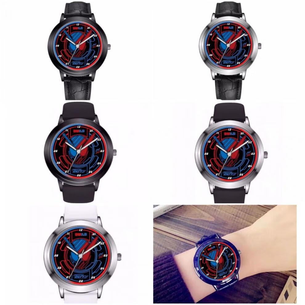 手表动漫联名学生二次元石英表圣刃假面骑士黑色米兰钢带手表圆形项链