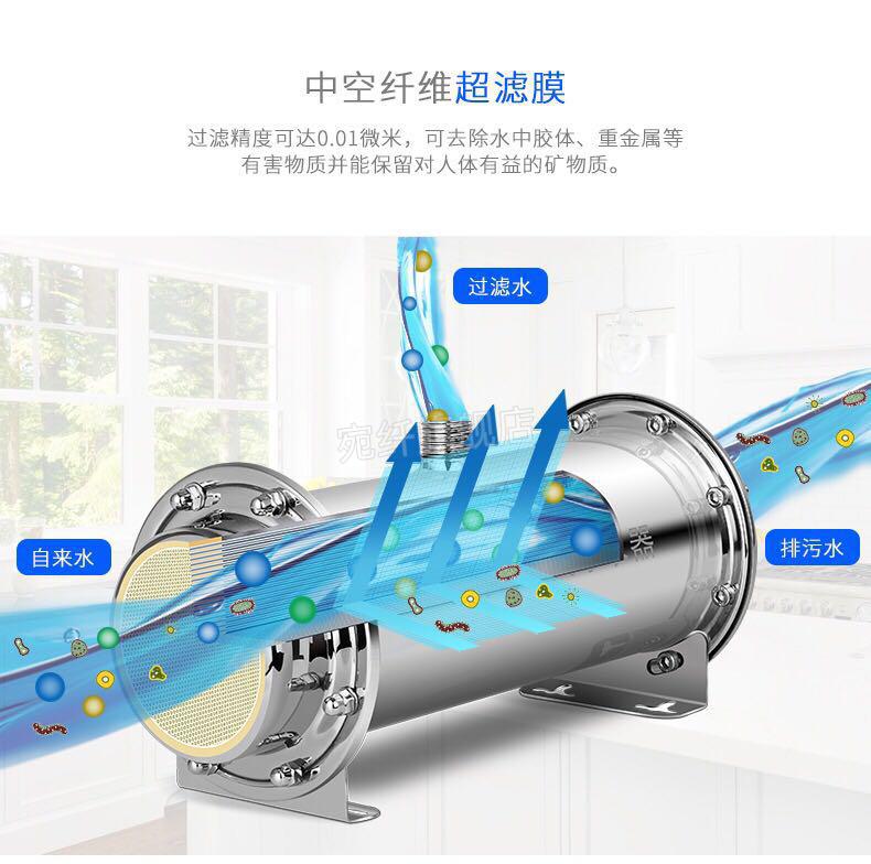 容声家用净水器直饮大流量中央净水机超滤不锈钢厨房自来水过滤器单机