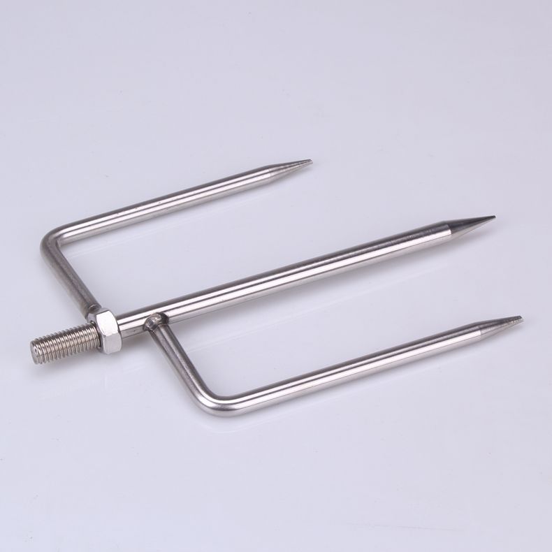 钓鱼伞地插通用型三角插不锈钢插地支架钓伞叉配件小号不锈钢地插350g