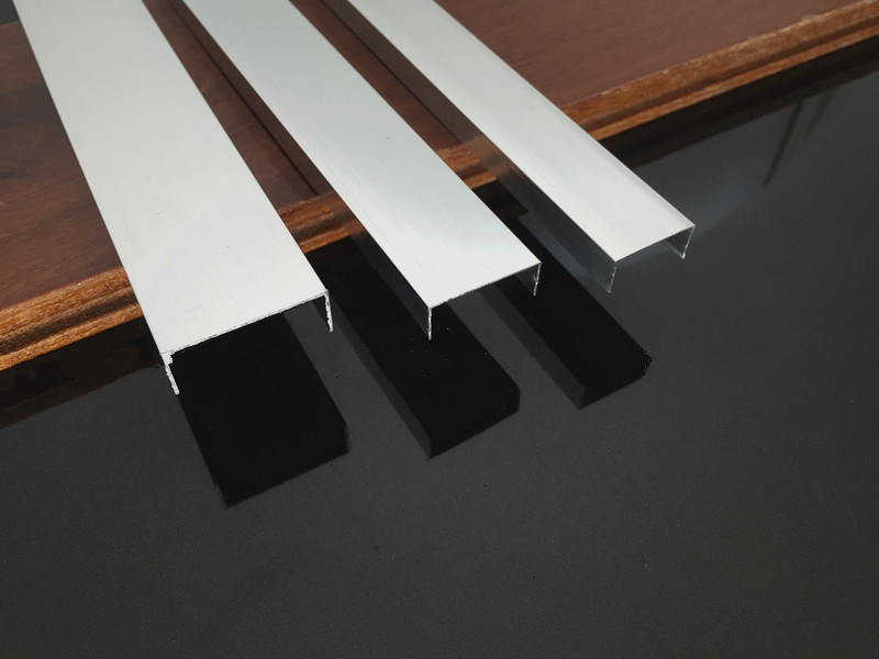 玫瑰金铝合金u型卡槽水晶槽封边条瓷砖橱柜扣条生态免漆板收边条银色