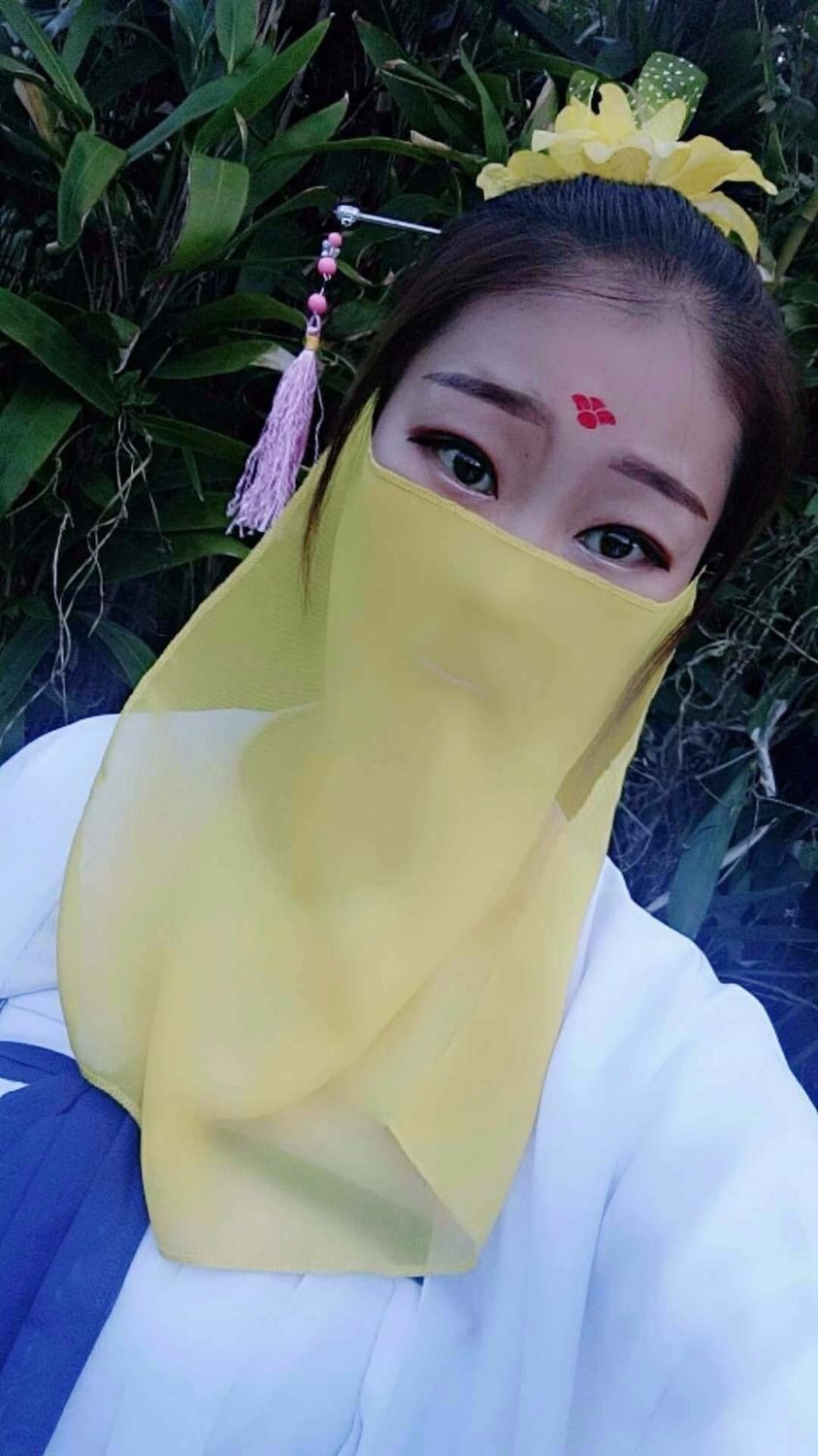 新品面纱古风挽秀古风雪纺面纱汉服遮面蒙面防晒配饰仙女古装纱巾挂耳