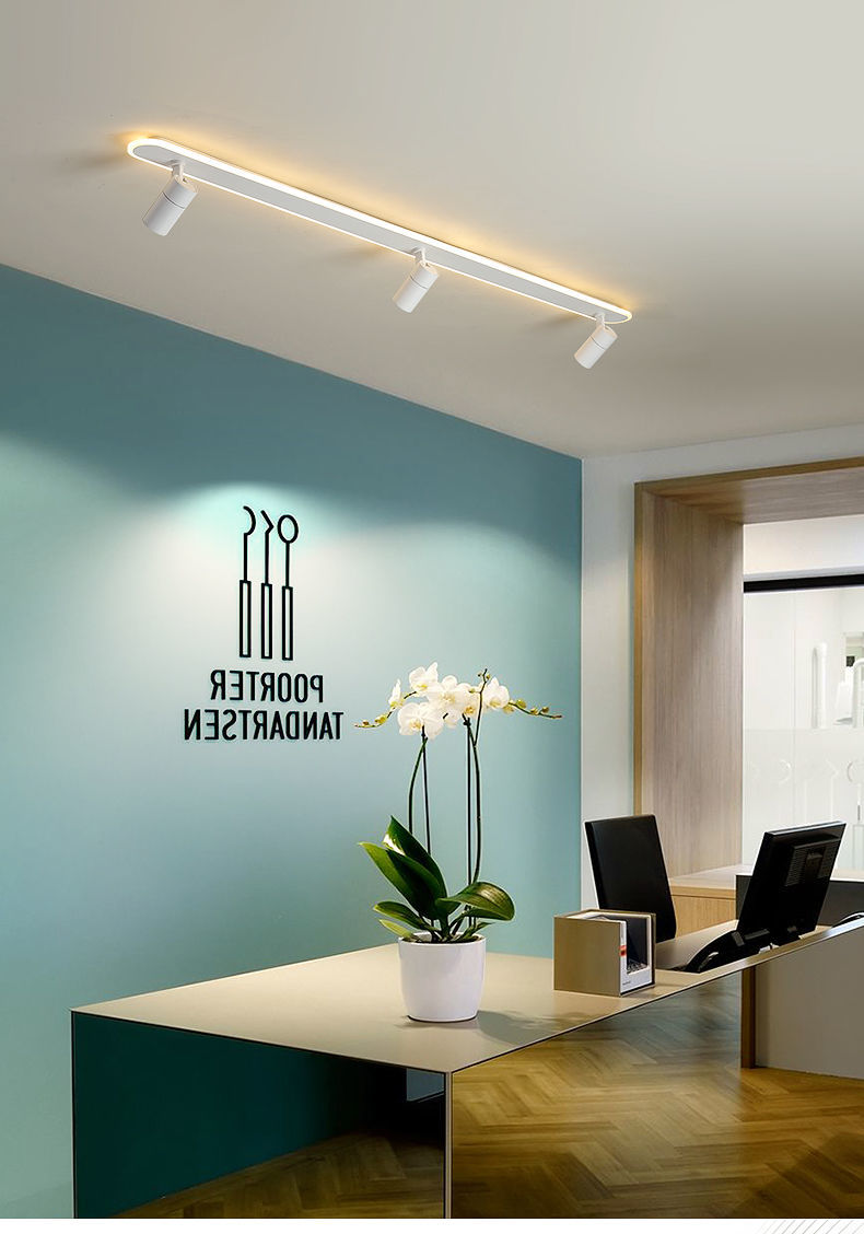 射灯led天花灯家用筒灯过道客厅背景墙前台墙壁灯北欧明装轨道灯三色