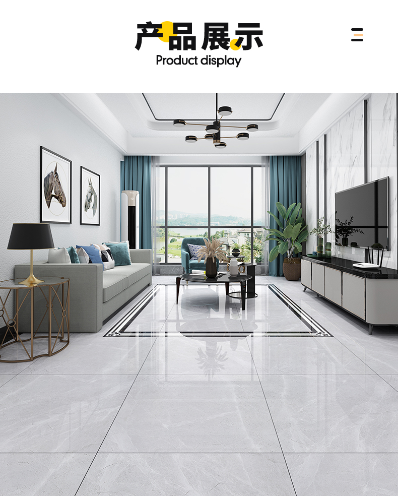 简约现代金刚石瓷砖地砖800x800客厅地板砖新款仿大理石墙砖h8p201