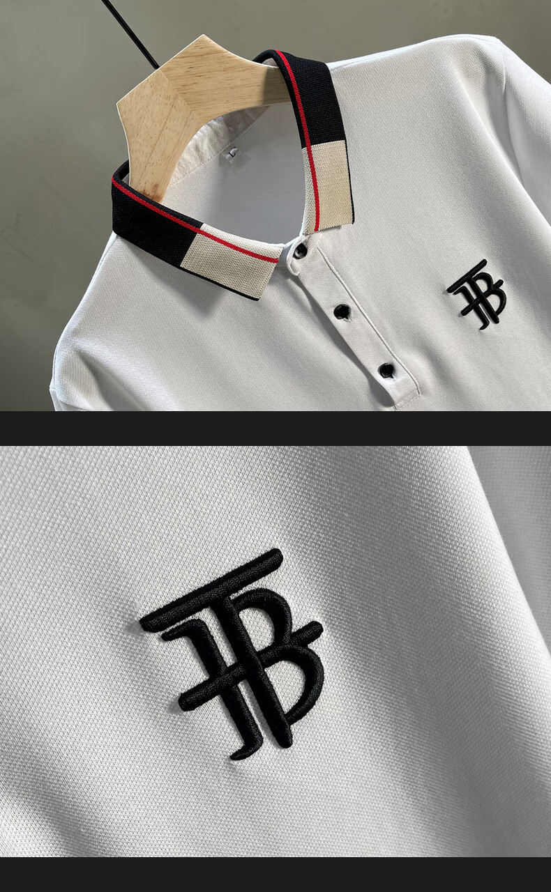 香港老爷车polo衫男2022翻领简约有带领上衣服qd6000白色m