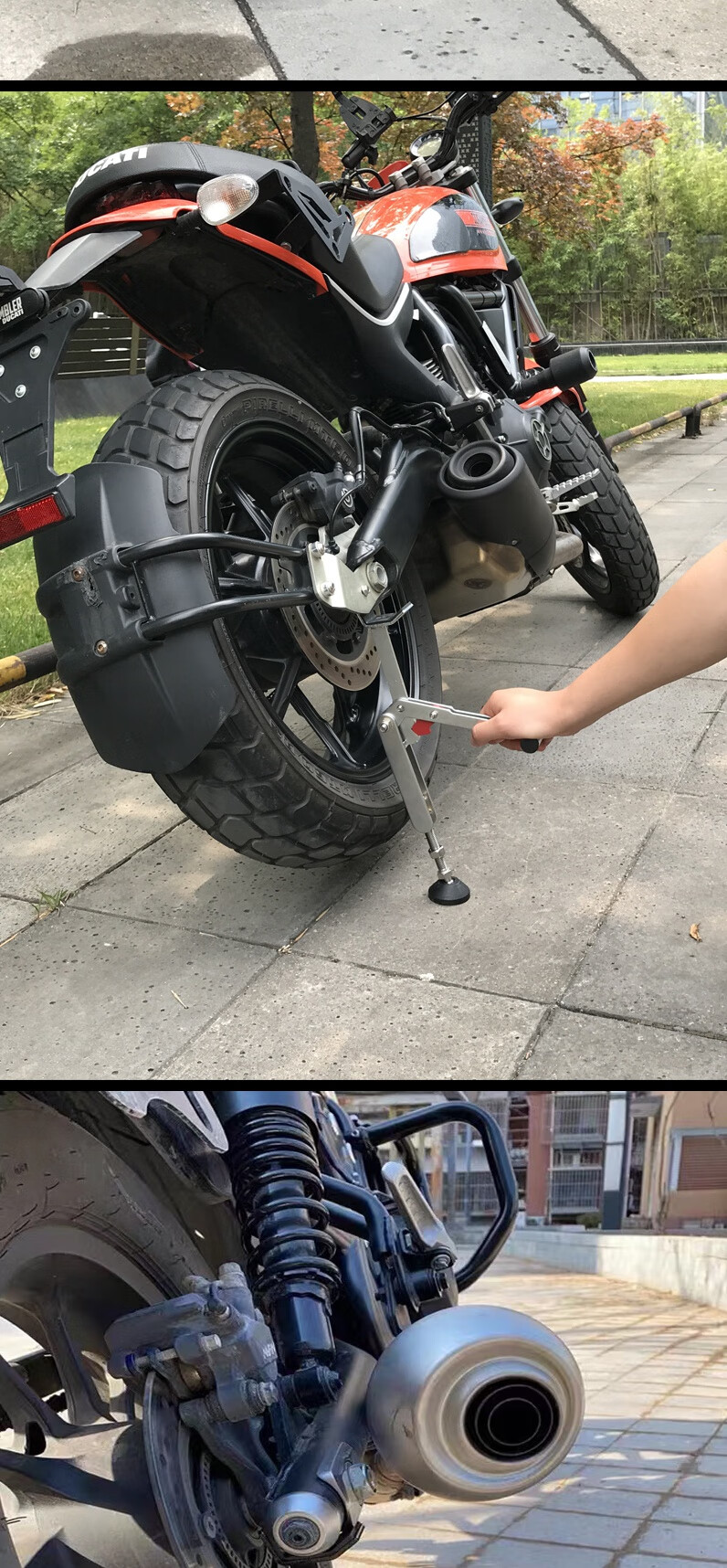 tr300豪爵起车架 摩托车起车架便携式可折叠gsx250川崎春风单摇臂起车