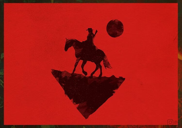 荒野大镖客2海报 red deadredemption游戏周边壁纸墙贴装饰画照片 多