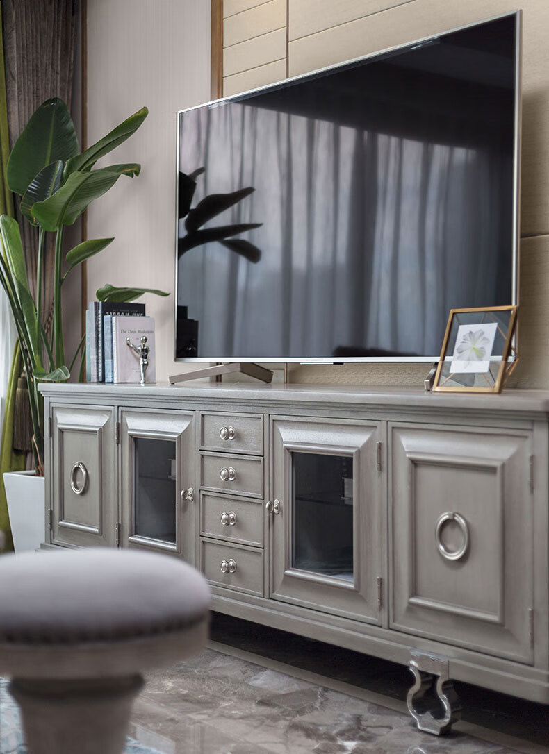 电视低柜美式乡村实木电视柜客厅复古储物柜电视机柜现代简约地柜