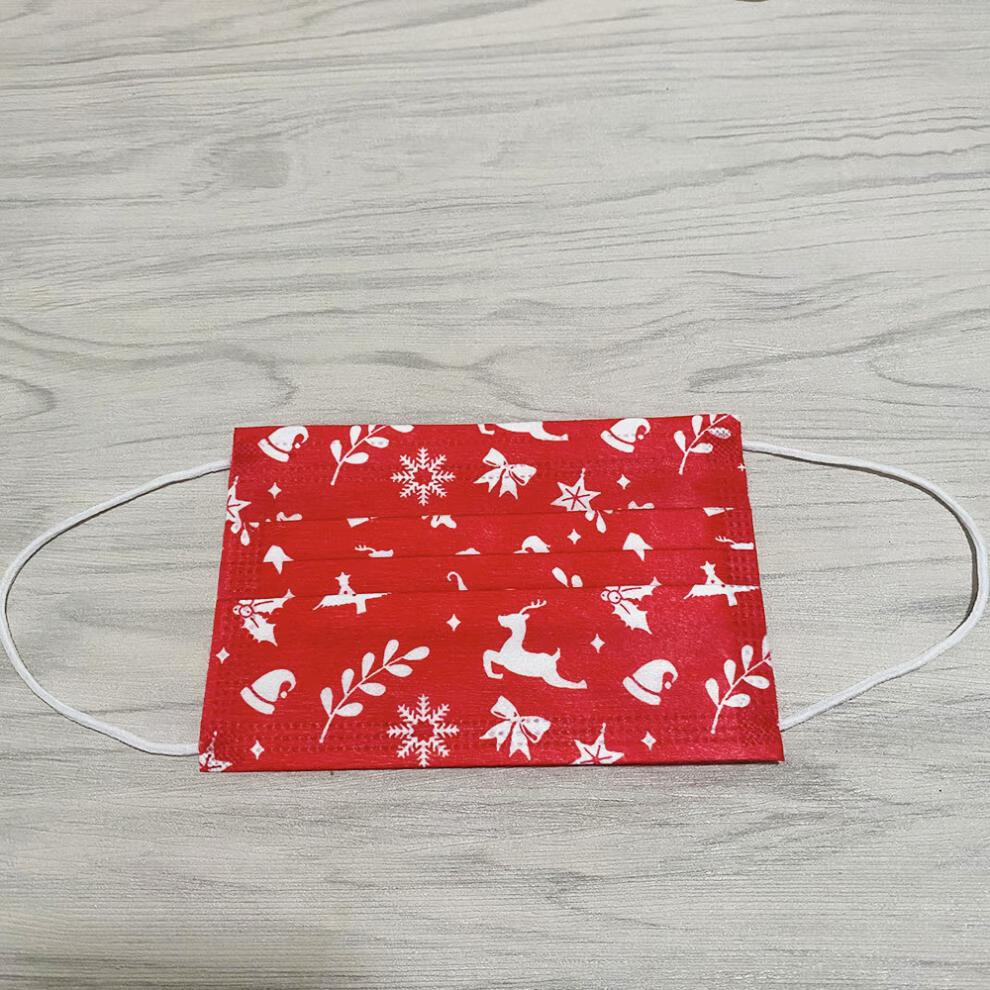 亿凌 圣诞口罩 亲子款一次性卡通三层含熔喷口罩 mask kids3ply 成人