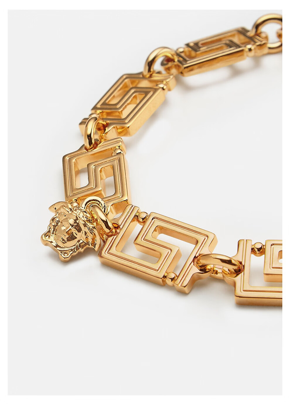 versace 范思哲 新款男女通用金属回纹美杜莎手链【礼盒装】dg07719