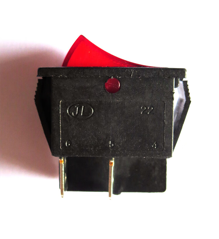 四脚带灯船型开关煮面炉开关蒸包炉开关绞肉机开关电饼档15a开关按钮