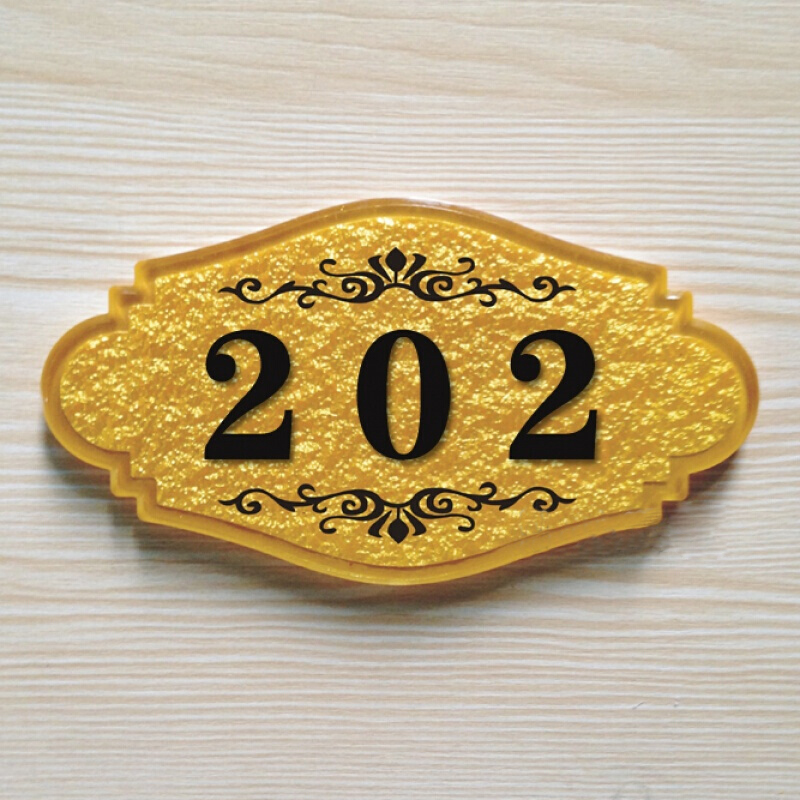 可狄kedi新品亚克力门牌号码牌家用数字自粘酒店宿舍房号牌贴宾馆门牌