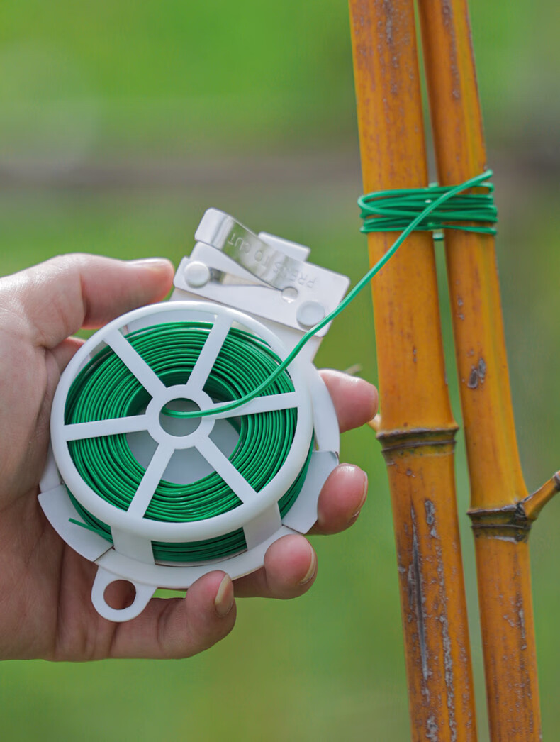 园艺铁丝爬藤植物固定线绑花神器绑带捆绑线月季包塑扎丝园艺扎线12cm