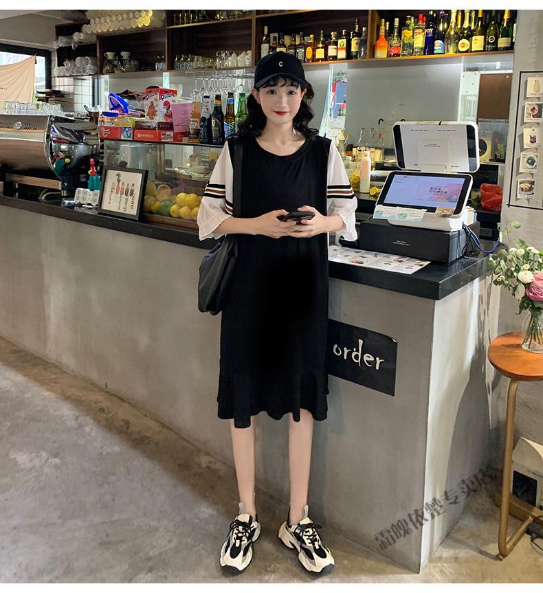 妃儿红大码女装五季店铺七彩霓裳尘伊连衣裙子 黑色 4xl【建议160-180