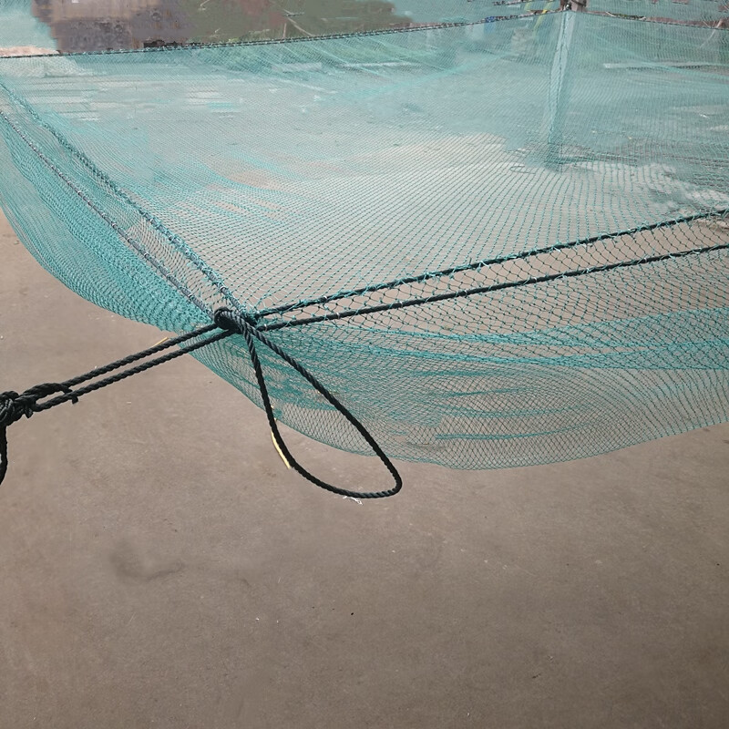 养鱼箱拉网鱼苗尼龙网箱抬网聚乙烯二指2乘2乘1米高无盖无浮球坠子
