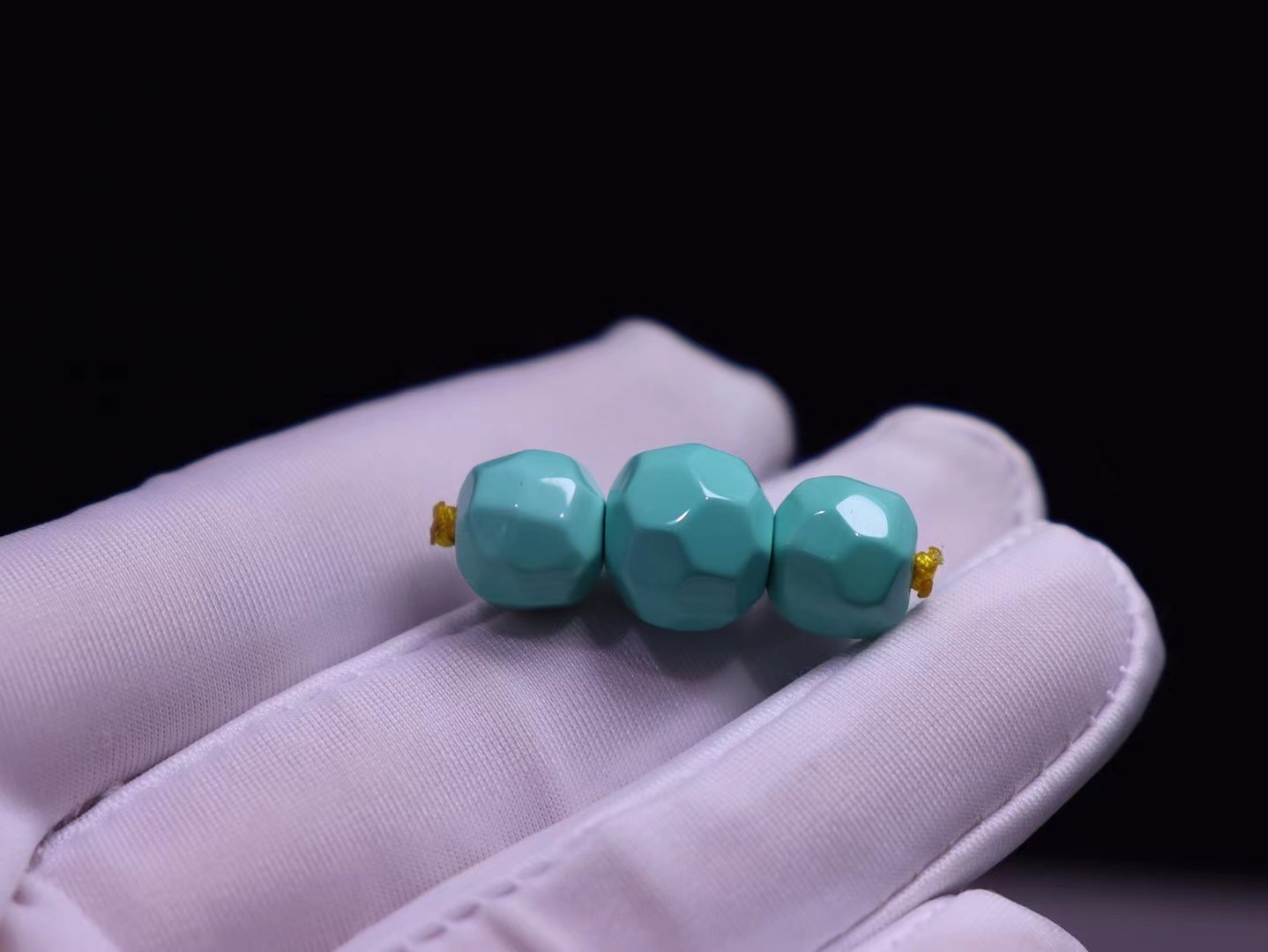 鹿朵湖北原矿绿松石无相珠单珠散珠隔珠金刚橄榄核菩提手串配珠饰瓷釉