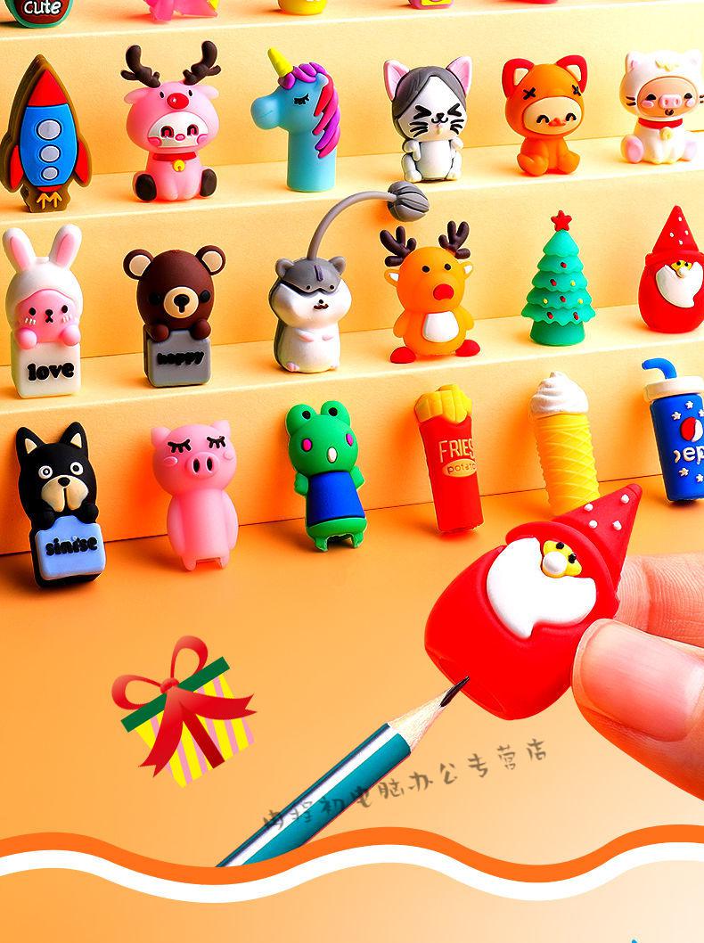 铅笔帽小学生卡通可爱创意铅笔笔帽笔盖幼儿园铅笔套保护套延长器硬胶