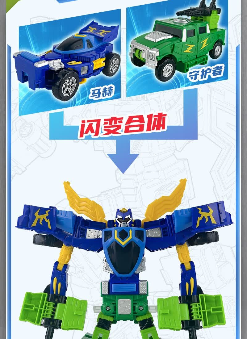 宝车神玩具重工战队重甲泰山合体变形机器人儿童玩具男孩生日礼物兽王