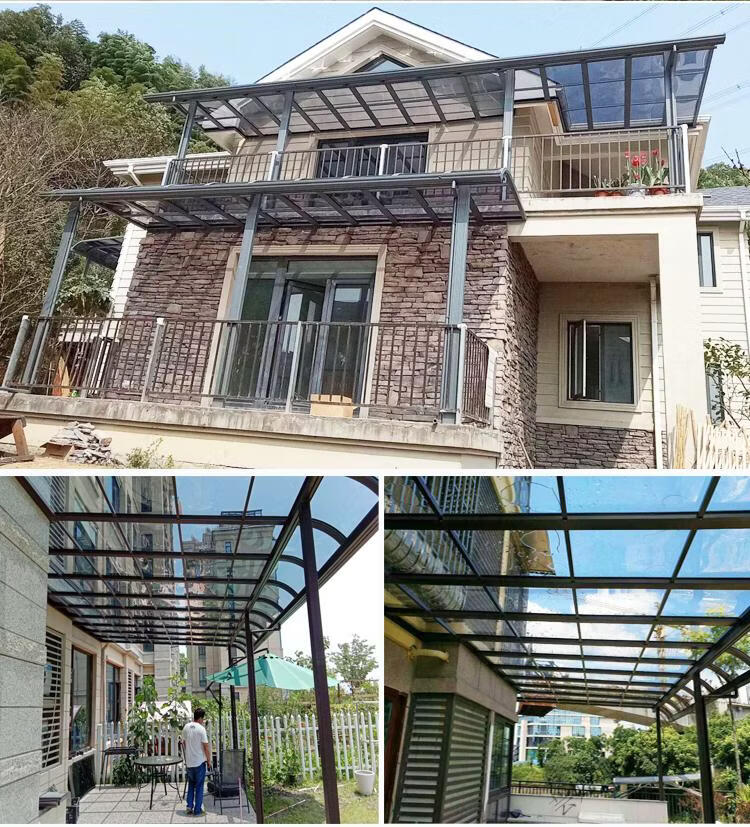 欧式轻奢家具出租屋家具雨棚阳台铝合金阳光门头门上雨搭户外遮阳棚