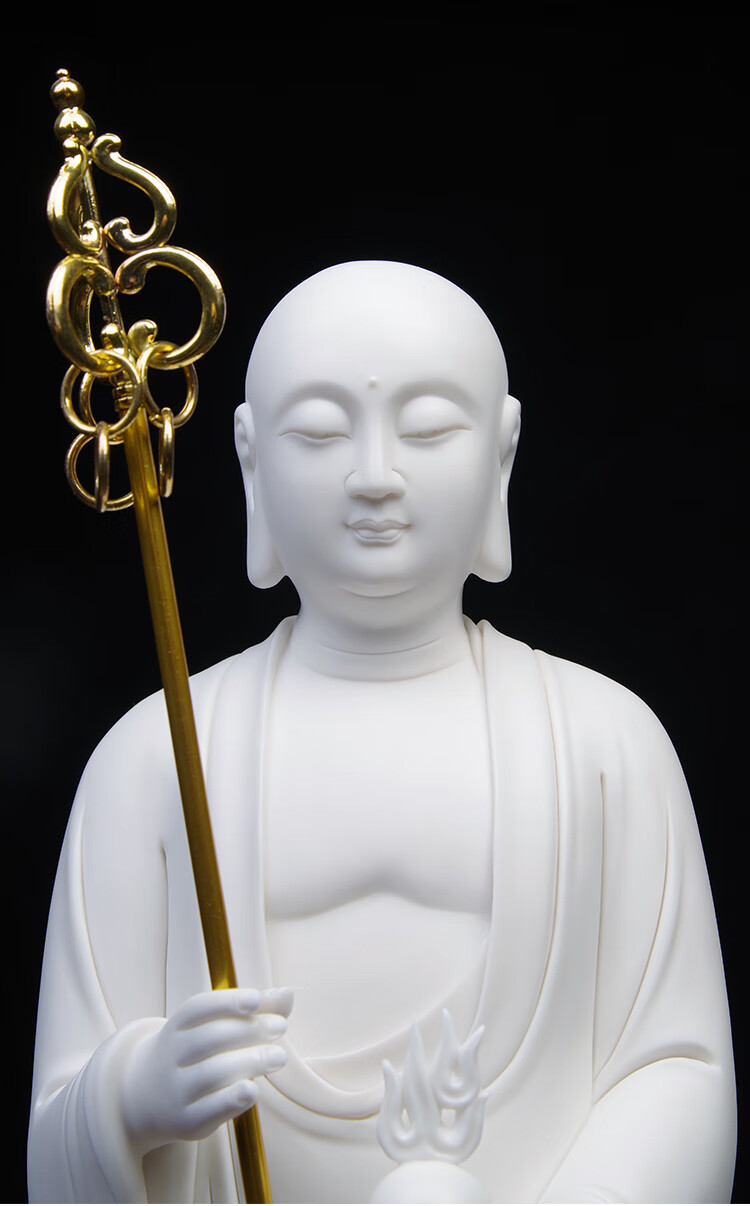 地藏王菩萨陶瓷佛像素烧白瓷阿弥陀佛释迦牟尼佛地藏王菩萨家居玄关