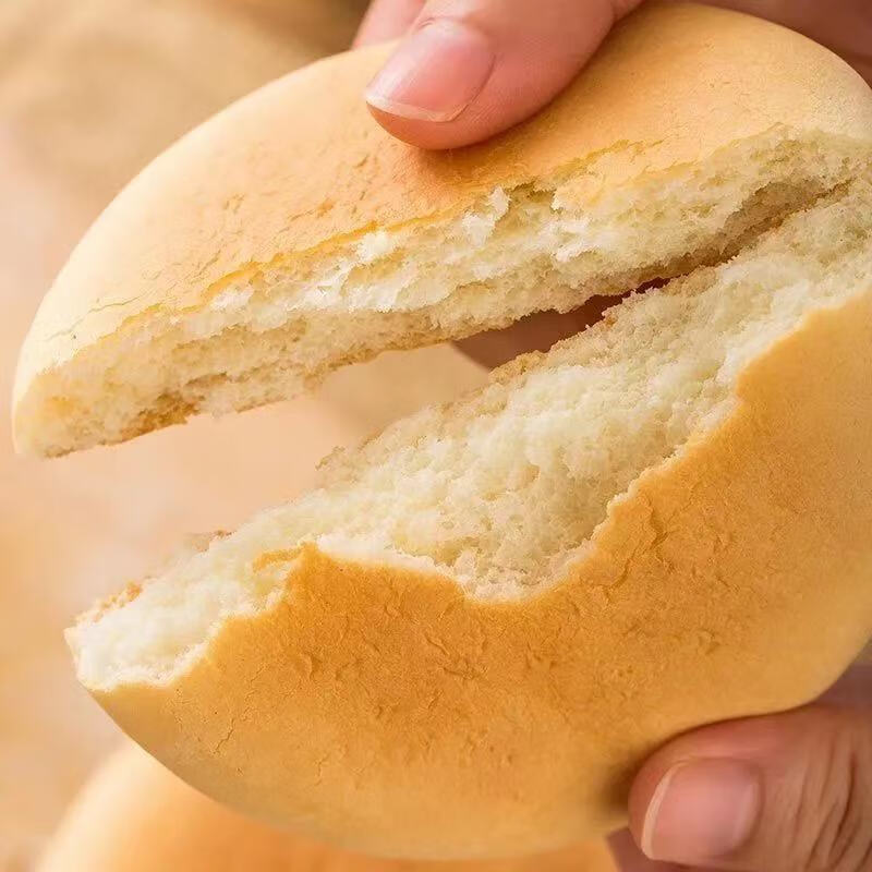 老式光头饼发面光头饼干 法饼奶香发面饼 传统糕点小吃 144个4大袋