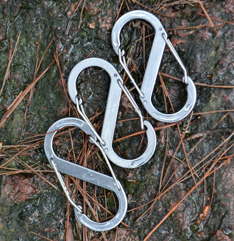 登山扣八字型八8字型登山扣钢丝扣户外s形挂钩快挂背包钥匙扣挂水瓶挂