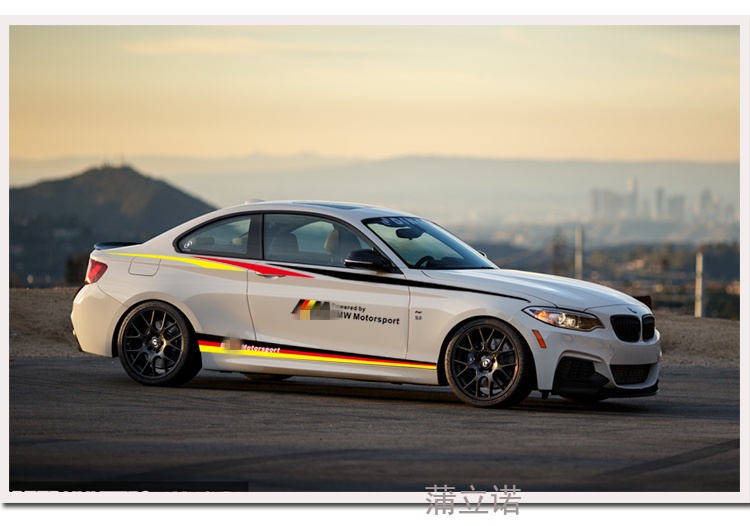 宝马车贴新3系车身拉花宝马贴纸5系4系5系gt改装x1x3运动m腰线贴 【德