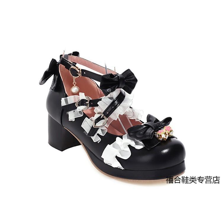 洛丽塔鞋子小高跟lolita鞋子梅露露春秋款jk鞋少甜美单鞋粗跟女鞋学生