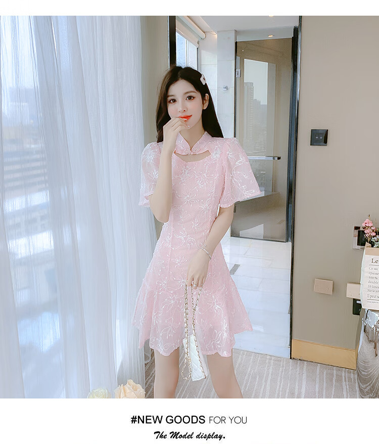 145矮小个子穿的旗袍年轻款娇小女装气质150cm显高瘦夏季感连衣裙xs