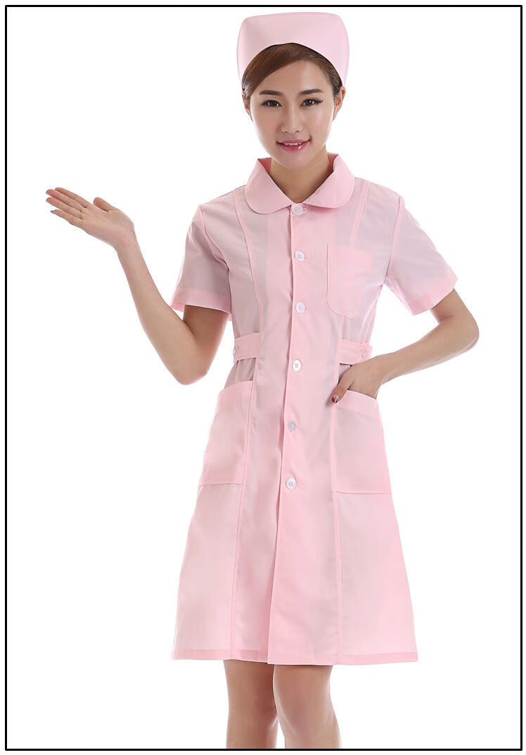 舒嘎护士服白大褂护士裤燕尾帽白夏季实验服店工作服短袖长袖薄套装