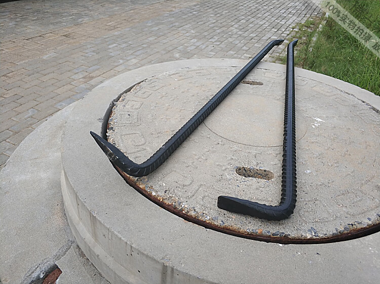 手工多功能撬棒电力通信消防7字开井盖水泥拆模撬棍工具钢钎 直角弯