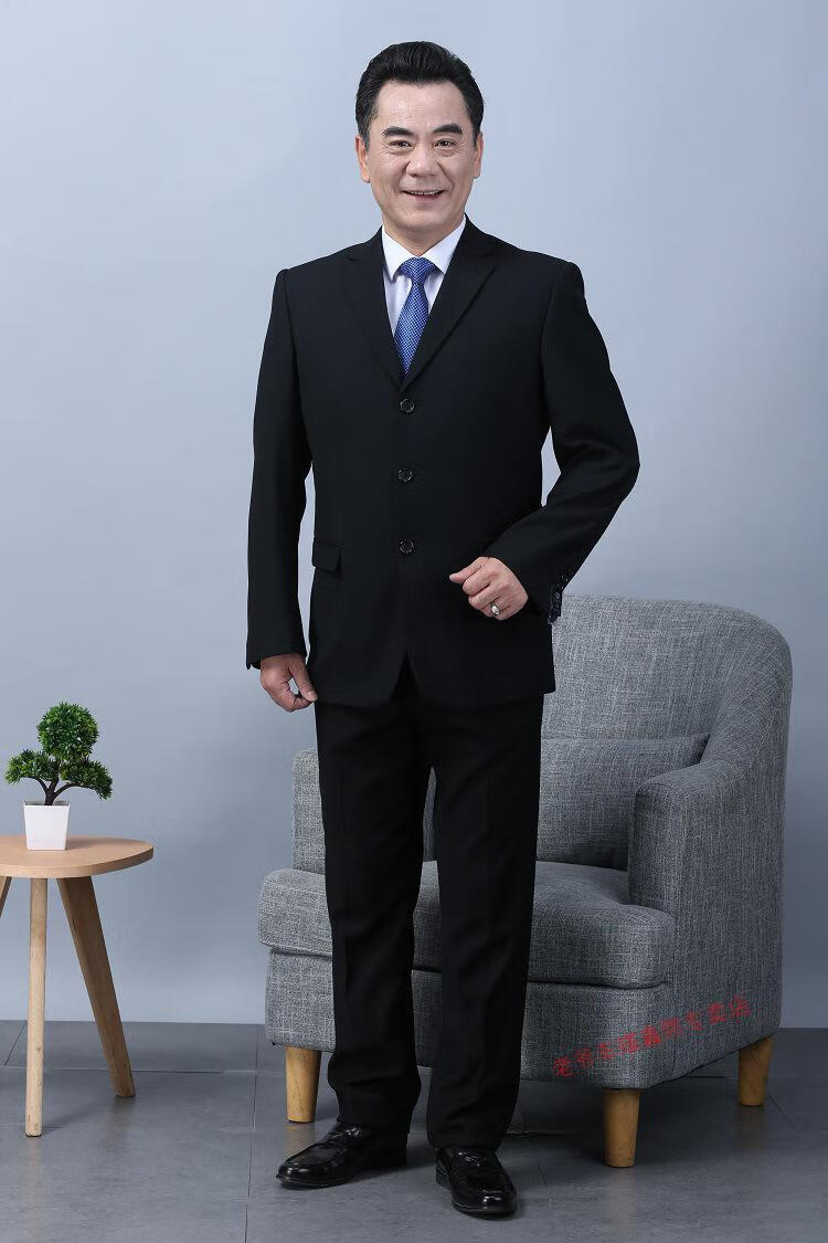 香港老爷车四季西装套装男商务正装职业装大码婚礼西服修身中年男式